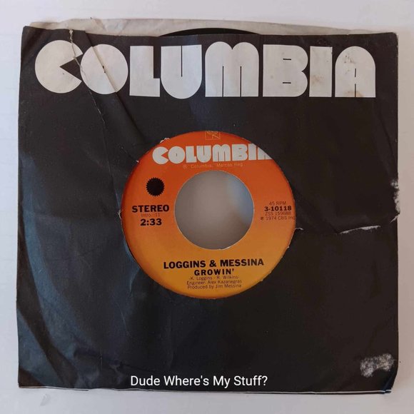 LOGGINS & MESSINA - GROWIN' - KEEP ME IN MIND - 45 RPM vinyl - 1974 (RS) - Picture 3 of 4